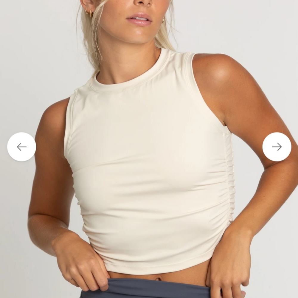 Gold Hinge Sand Scrunch Shirt